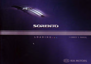 2005 KIA Sorento Owners Manual